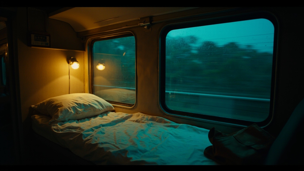 Overnight sleeper-train berth in Vietnam